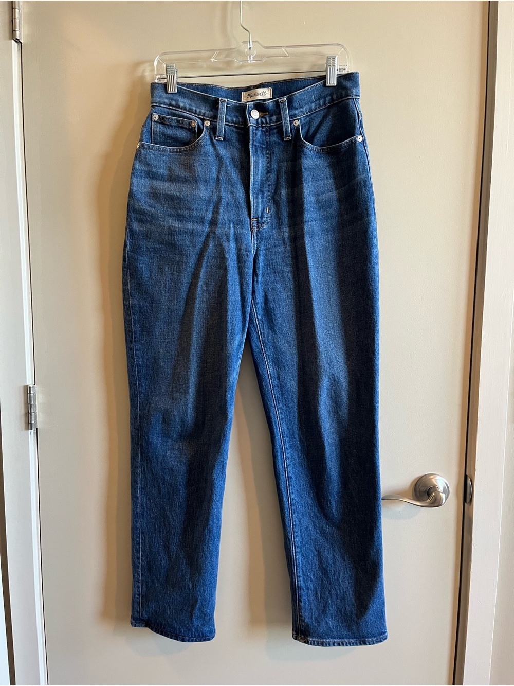 Madewell High-Rise Dark Blue Straight Jeans